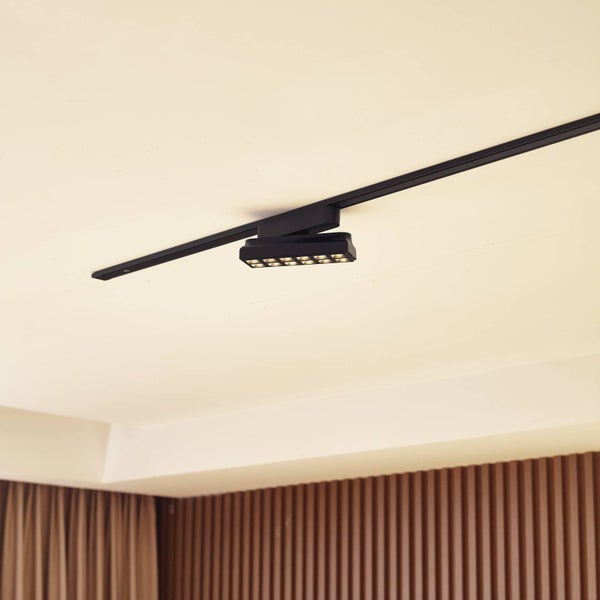 Lindby LED Lumaro (Modern) in Schwarz (12 flammig, ) Wohnzimmerleuchte