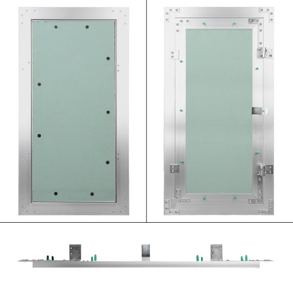 ECD Germany Revisionsklappe Revisionstür GK-Einlage 300x600mm Gipskarton 12,5mm Alu Rahmen Revision Wartungstür Wartungsklappe Wartung Reinigungsklappe Wartungsöffnung Feuchtraumgeeignet Trockenbau