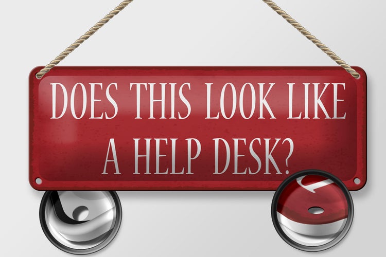 Blechschild Spruch 27x10cm does this look like a help desk Dekoration