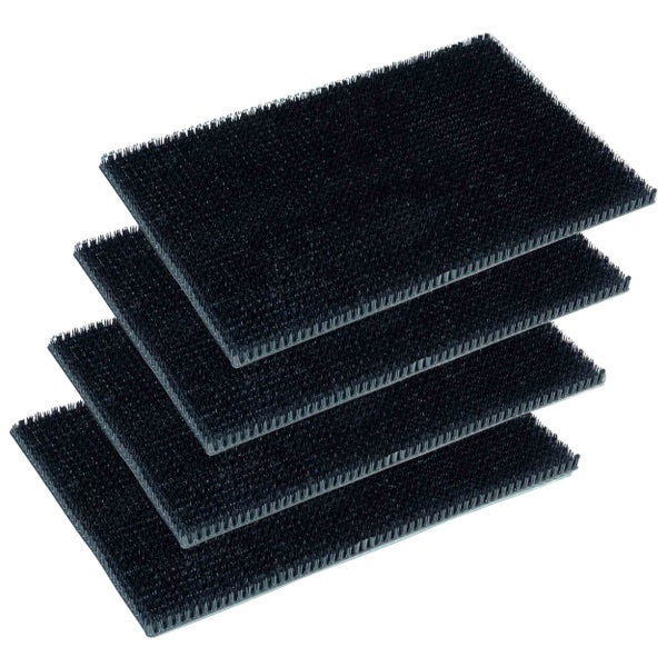 Vier Klettband Zuschnitte im Stapel