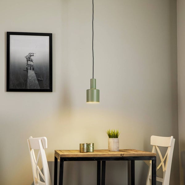 Euluna Pendelleuchte Selma (Modern) in Grün aus Metall (1 flammig, E27) - Deckenlampe Esstischlampe Hängelampe Hängeleuchte Wohnzimmerleuchte