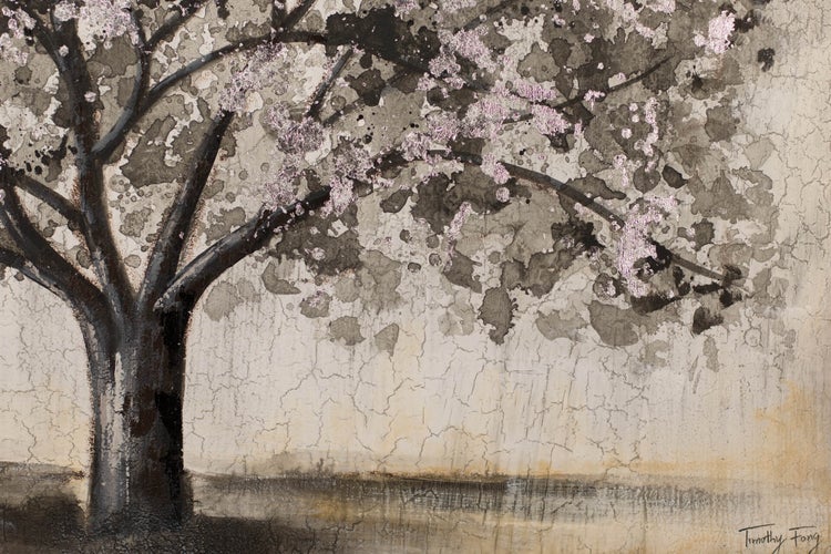 Handgemaltes Gemälde Acrylfarbe 120x80cm Beige