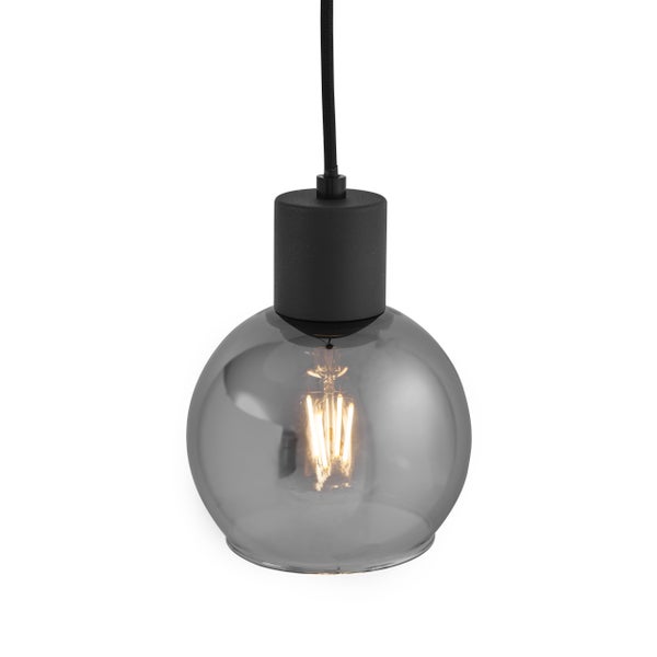 Glaskugel Pendelleuchte mit Leuchtmittel