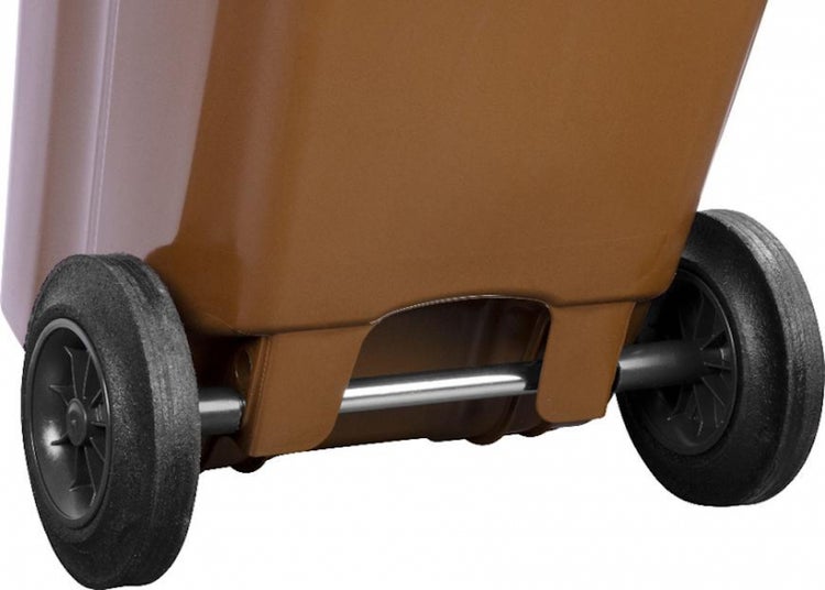 PROREGAL Mülltonne Mgb 120 Liter HDPE-Kunststoff Braun