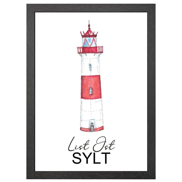 A2 Leuchtturm Sylt Poster Im Rahmen - Joyin