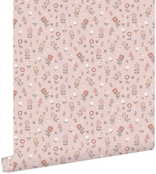 ESTAhome Tapete Blumen Hellrosa - 53 cm x 10.05 m - 139288