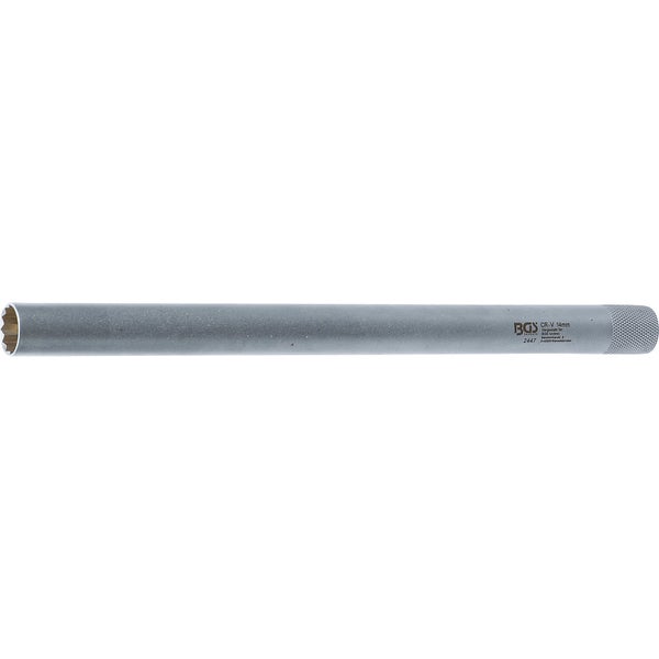 BGS Zündkerzen-Einsatz mit Magnet Zwölfkant extra lang Antrieb Innenvierkant 10 mm (3/8) SW 14 mm - 2447