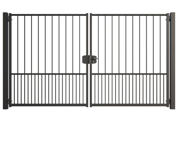 Doppeltor aus Metall für den Garten