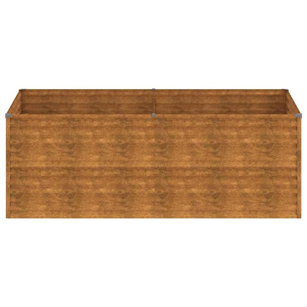 Rechteckiges Hochbeet aus Holz-Kunststoff-Verbundwerkstoff für den Garten.