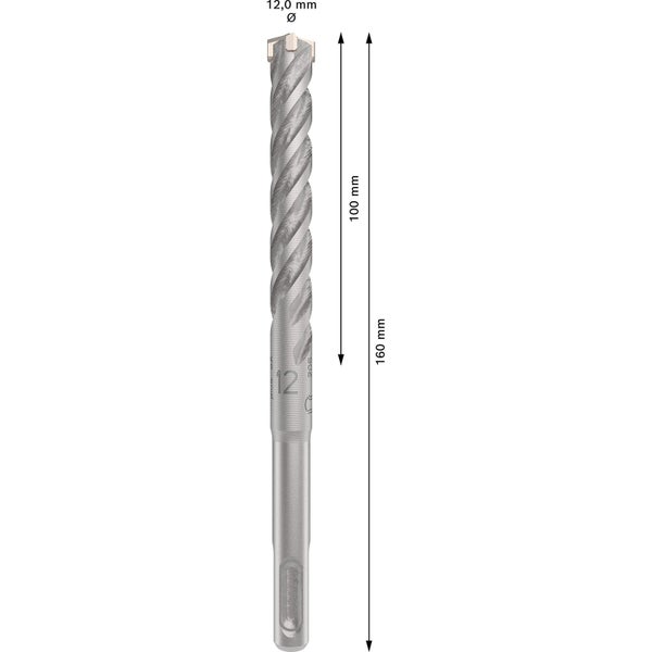 Steinbohrer mit 12 Millimeter Durchmesser und 160 Millimeter Länge
