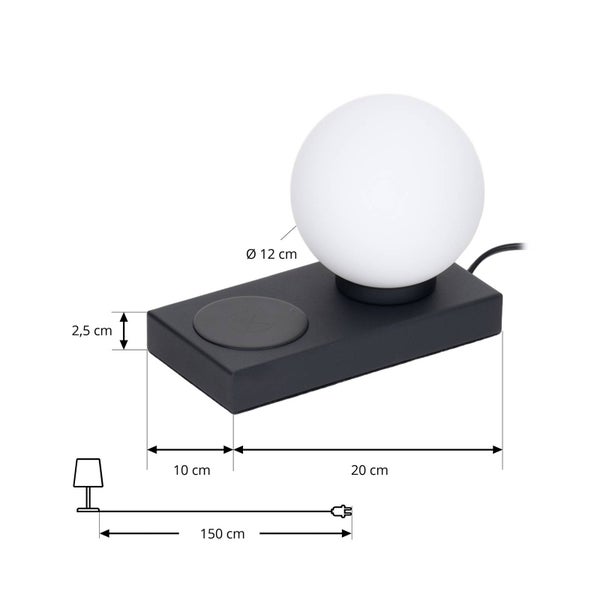 Lindby Tischlampe Junis (Modern) in Schwarz aus Metall (1 flammig, E14) - Tischleuchte Schreibtischlampe Nachttischlampe Wohnzimmerleuchte