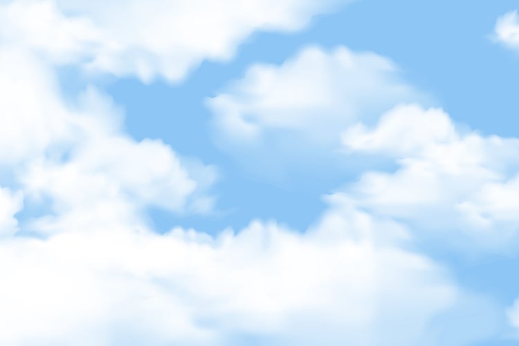 Heller Himmel mit Wolken