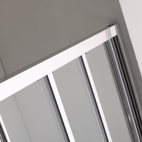 Nischentür 90 cm mit drei transparenten Türen | Star