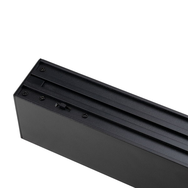 Schwarze Stromschiene für Beleuchtungssysteme