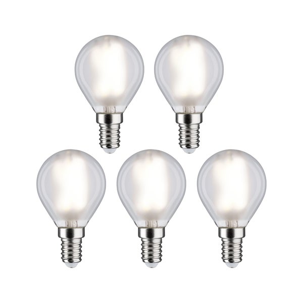 Filament 230V LED Tropfen E14 5x470lm 5x4,8W 4000K Matt