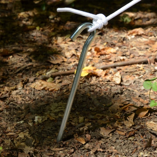 AMANKA 5 Dreikant Zelt-Heringe XL Erdnägel 230x6mm Bodenanker Camping-Zeltnägel Erdanker Verzinkt