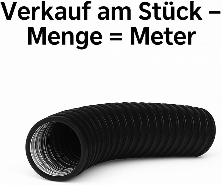 Combiflexrohr 200mm – 1 Meter flexibler Abluftschlauch für Klimageräte, Growboxen & mehr METERWARE  – Robuste Aluminium-Innenbeschichtung, Feuerfest & Extra Stabil