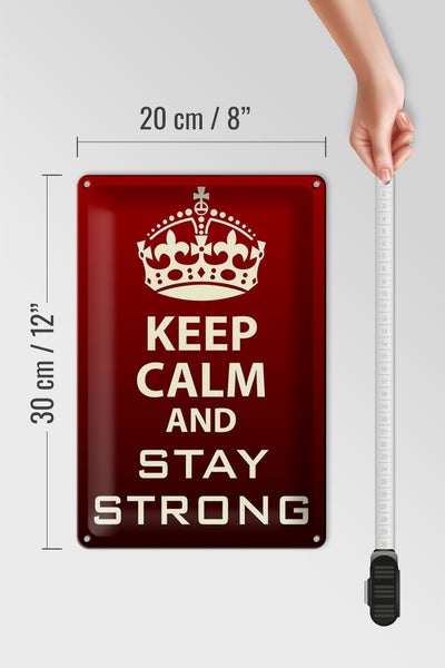 Blechschild Spruch 20x30cm Keep Calm and stay strong