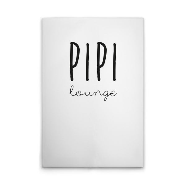Pipi Lounge Schriftzug auf Leinwand