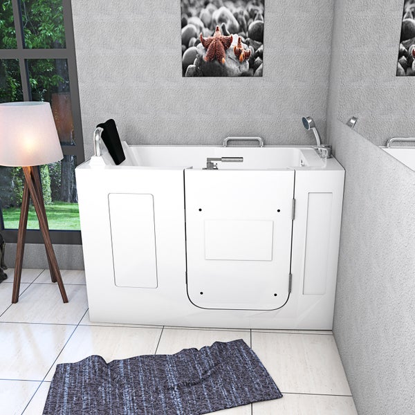 Sitzbadewanne Senioren Wanne mit Tür S07-C-R 140x76cm