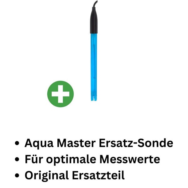 Aqua Master Ersatz pH-Elektrode S300 – Für das S300 Pro 2 Bodenmessgerät, Schneller Austausch, Integrierte Temperatur Elektrode