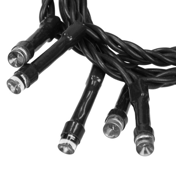 LED-Lichterkette mit schwarzem Kabel