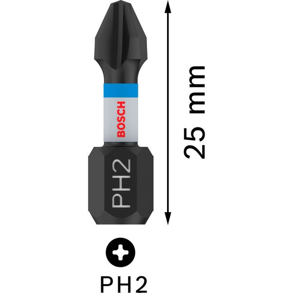 Bosch PRO Phillips Impact Bit PH2 25 mm 2-tlg. - 2608522403