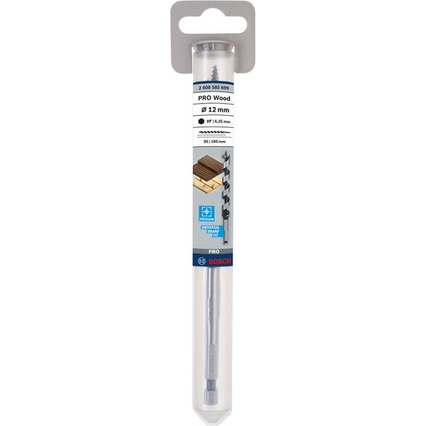 Bosch PRO Wood Holzschlangenbohrer 12 x 95 x 160 mm - 2608585699
