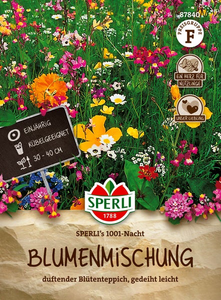 Samenmischung Sperli 1001 Nacht Blumensamen für eine einjährige Blumenwiese mit duftenden Blüten in verschiedenen Farben