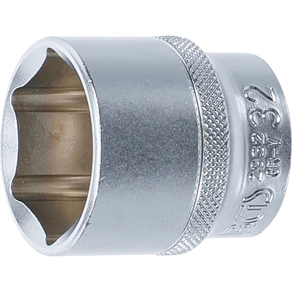BGS Steckschlüssel-Einsatz Sechskant Antrieb Innenvierkant 12,5 mm (1/2) SW 32 mm - 2932