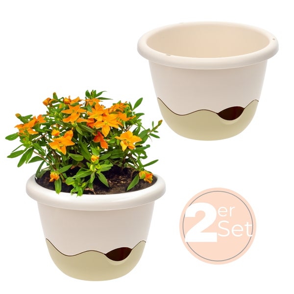 Zweiteiliges Blumentopfset für Innen- und Außenbereiche