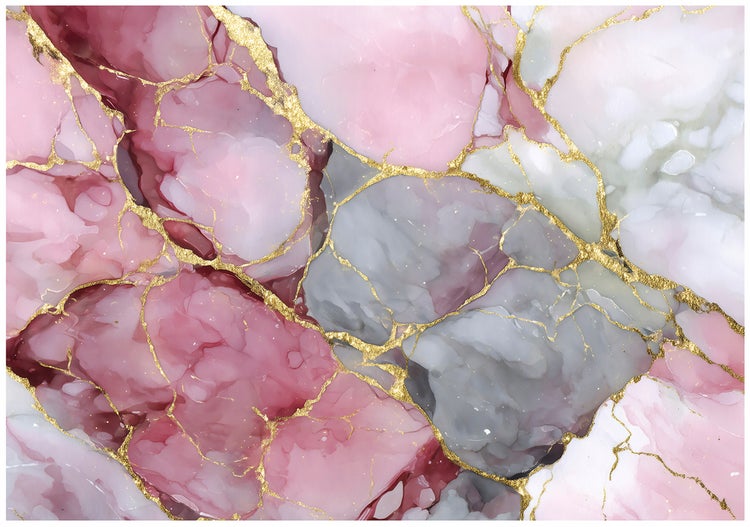 Abstraktes Marmormuster mit goldenen Akzenten