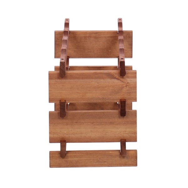 Weinregal VINOTECA FLEX PRO HxBxT 37x46x28cm 12 Flaschen auf 3 Ebenen Massives Kiefernholz Braun geölt