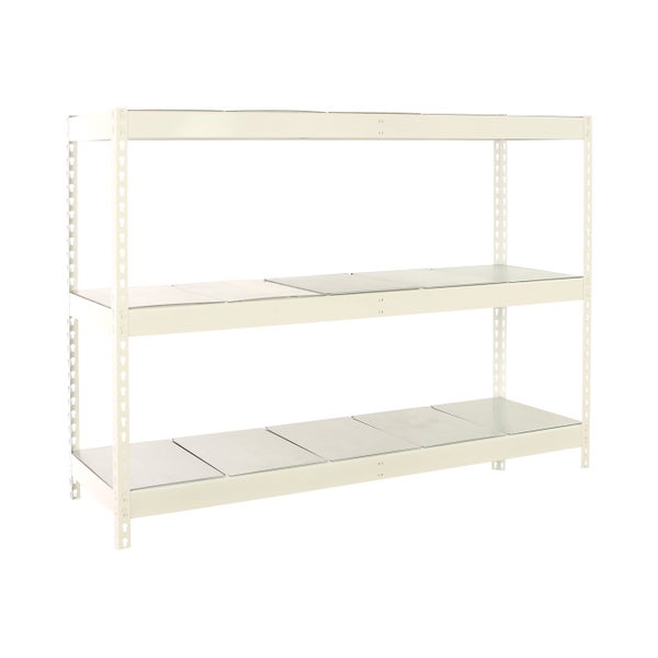 PROREGAL Schwerlastregal Mid Metal Yeti Three HxBxT 150x150x45 cm Fachlast 400 kg Weiß