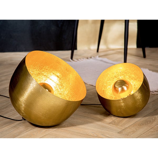 Bodenleuchte GILDE Lampe Höhe 34 cm goldfarben Metall