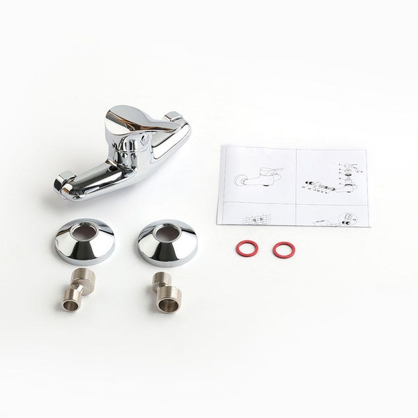 Wandarmatur Set mit Montageanleitung und Zubehör