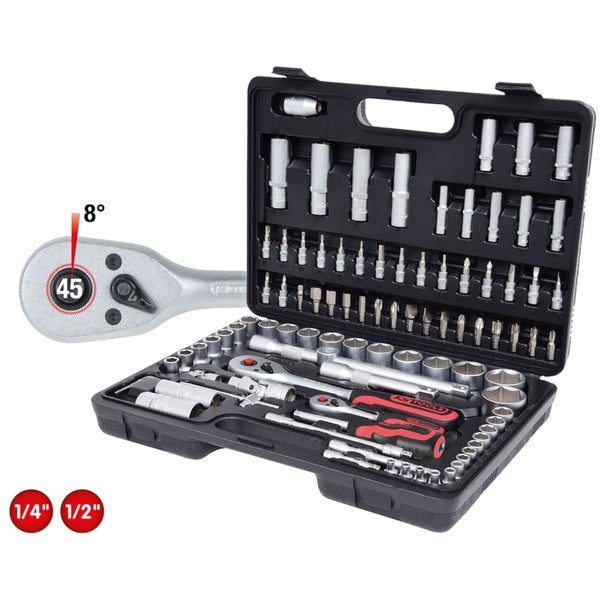 KS TOOLS 1/4+1/2 Steckschlüssel-Satz 96tlg. - 917.0796