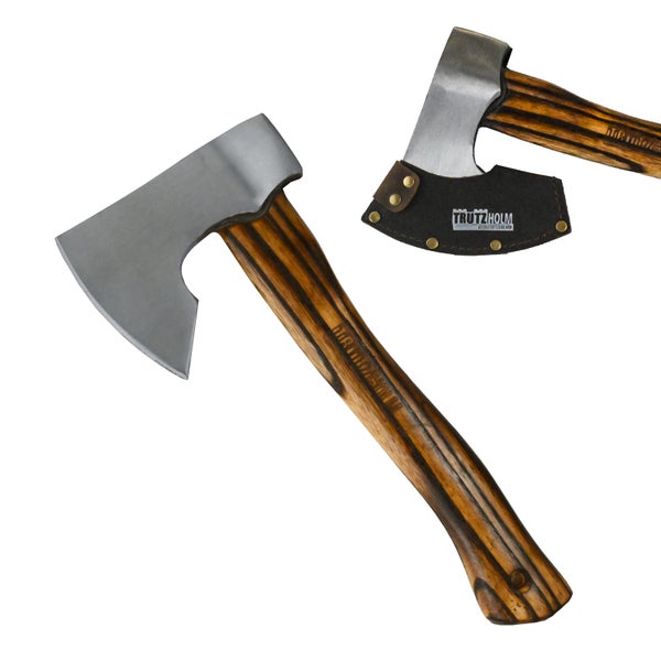 Trutzholm Campingbeil mit Holzstiel und Lederschneidenschutz