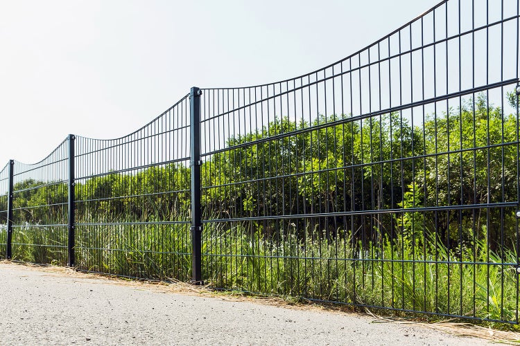 Doppelstabmattenzaun MORATA Tal Höhe: 240 cm / Länge: 40 m ohne Eckpfosten I Gartenzaun, Mattenzaun