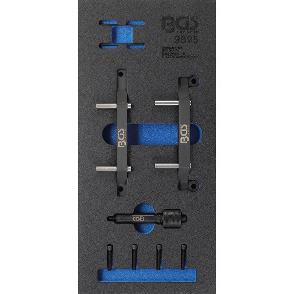 BGS Werkstattwageneinlage 1/3: Motor-Einstellwerkzeug-Satz für Jeep 3.0 V6 Diesel 9tlg. - 9695
