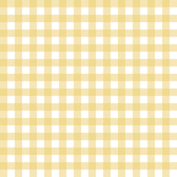 Gelb-weiß kariertes Muster.