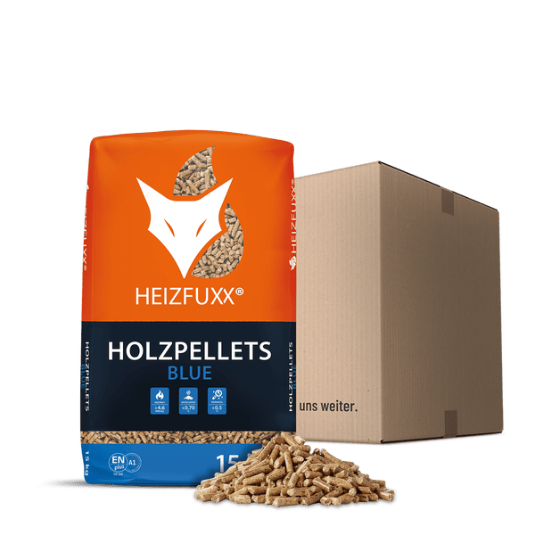 Heizfuxx Holzpellets Blue 15kg Weichholzpellets Enplus A1 Pellets