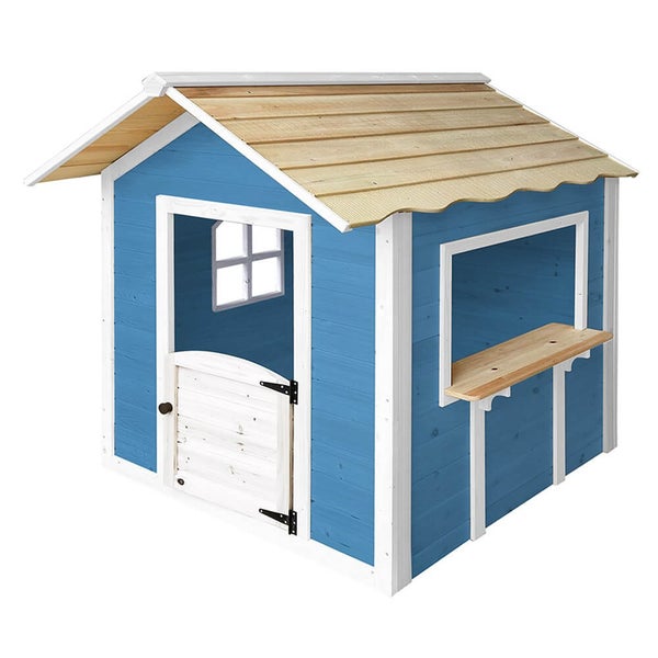 Home Deluxe - Spielhaus - DER GROßE PALAST blau - 118 x 138 x 132 cm - ohne Bank - inkl. Montagematerial I Gartenhaus Holzhaus Kinderhaus