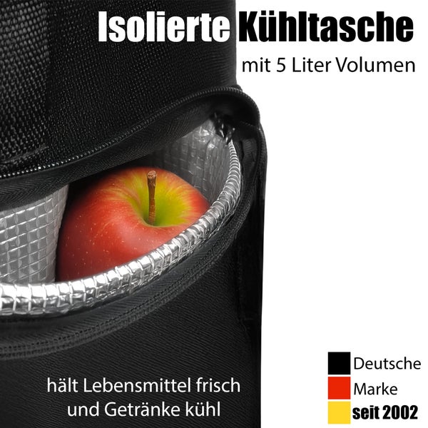 BigDean Einkaufstrolley klappbar mit Kühlfach - auch als Sackkarre nutzbar - Einkaufswagen mit extra großen Reifen
