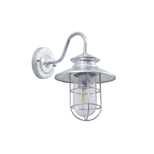 Lindby Wandleuchte außen (Laterne) Naleta (spritzwassergeschützt (Vintage, Industriell) in Alu aus Metall (1 flammig E27) - Außenwandleuchten Wandlampe Led Außenlampe Outdoor für