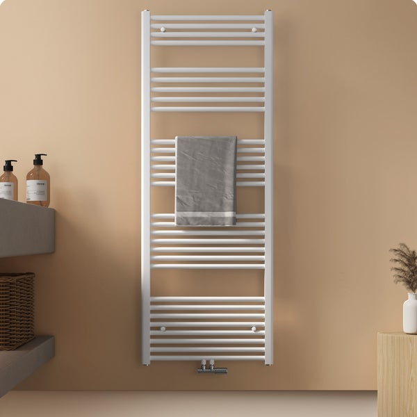 EMKE Badheizkörper Handtuchtrockner Handtuchwärmer 60x160cm, 794 Watt Weiß Bad-Heizkörper Mittelanschluss