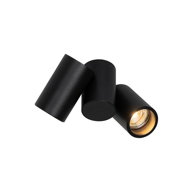 Schwarze Deckenleuchte mit drei Strahlern