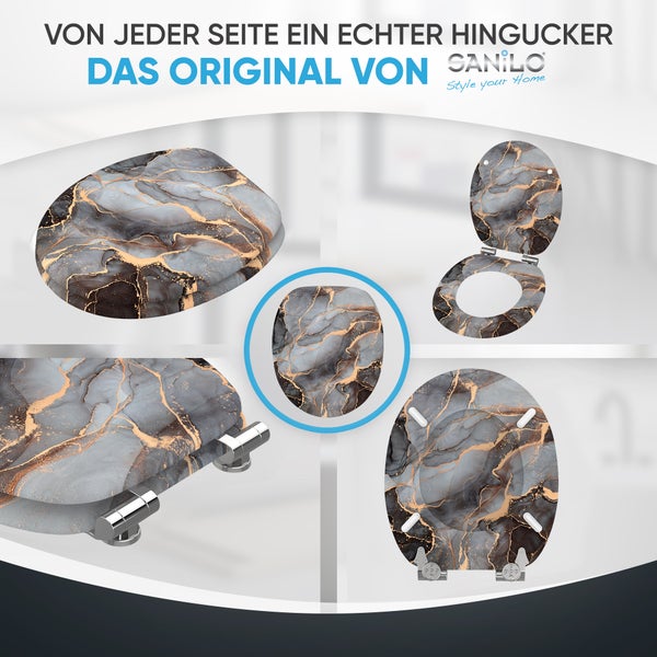 WC-Sitz mit Absenkautomatik Marmor Abstrakt