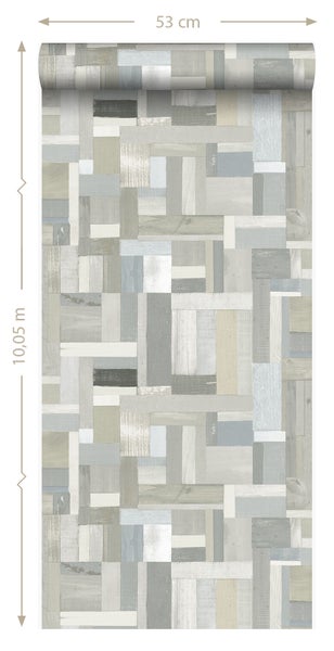 Tapetenrolle mit Holzoptik, 53 cm breit und 10,05 m lang