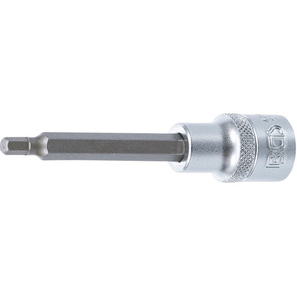 BGS Bit-Einsatz Länge 100 mm Antrieb Innenvierkant 12,5 mm (1/2) Innensechskant 5 mm - 4260